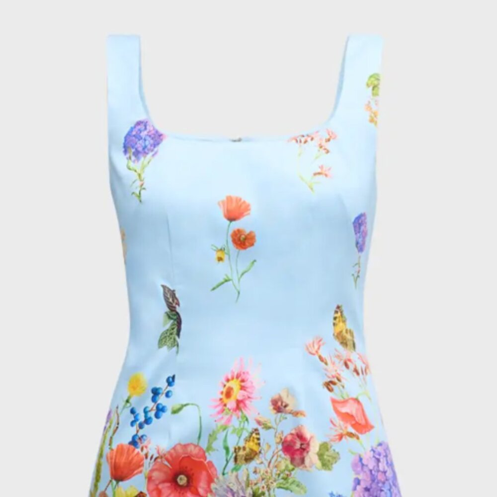 Cara Cara Sandra Square-Neck Mini A-Line Dress (Size 8)